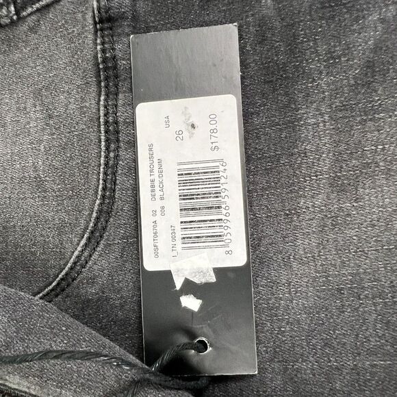 NWT Diesel Debbie Trouser Black Denim Stretch Comfort Size 26 - Picture 5 of 10